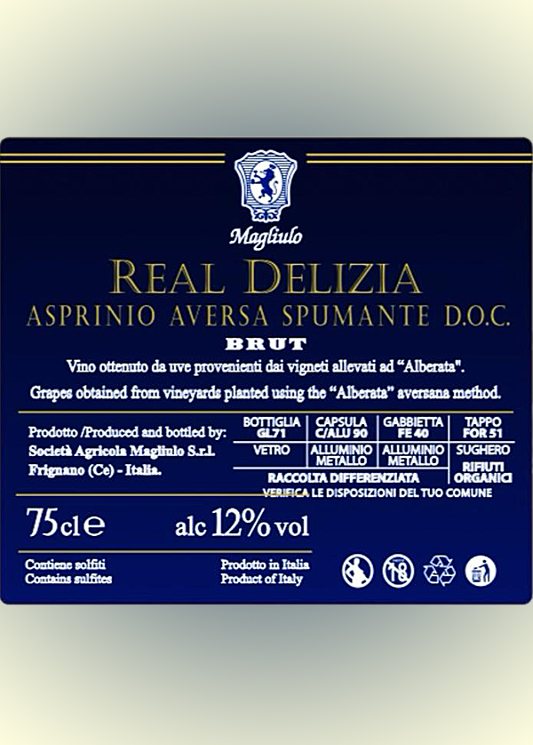 Asprinio Aversa Spumante doc “Real Delizia”